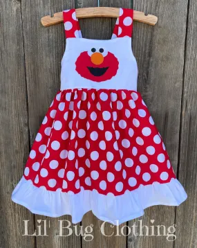 Elmo Polka Dot Dress