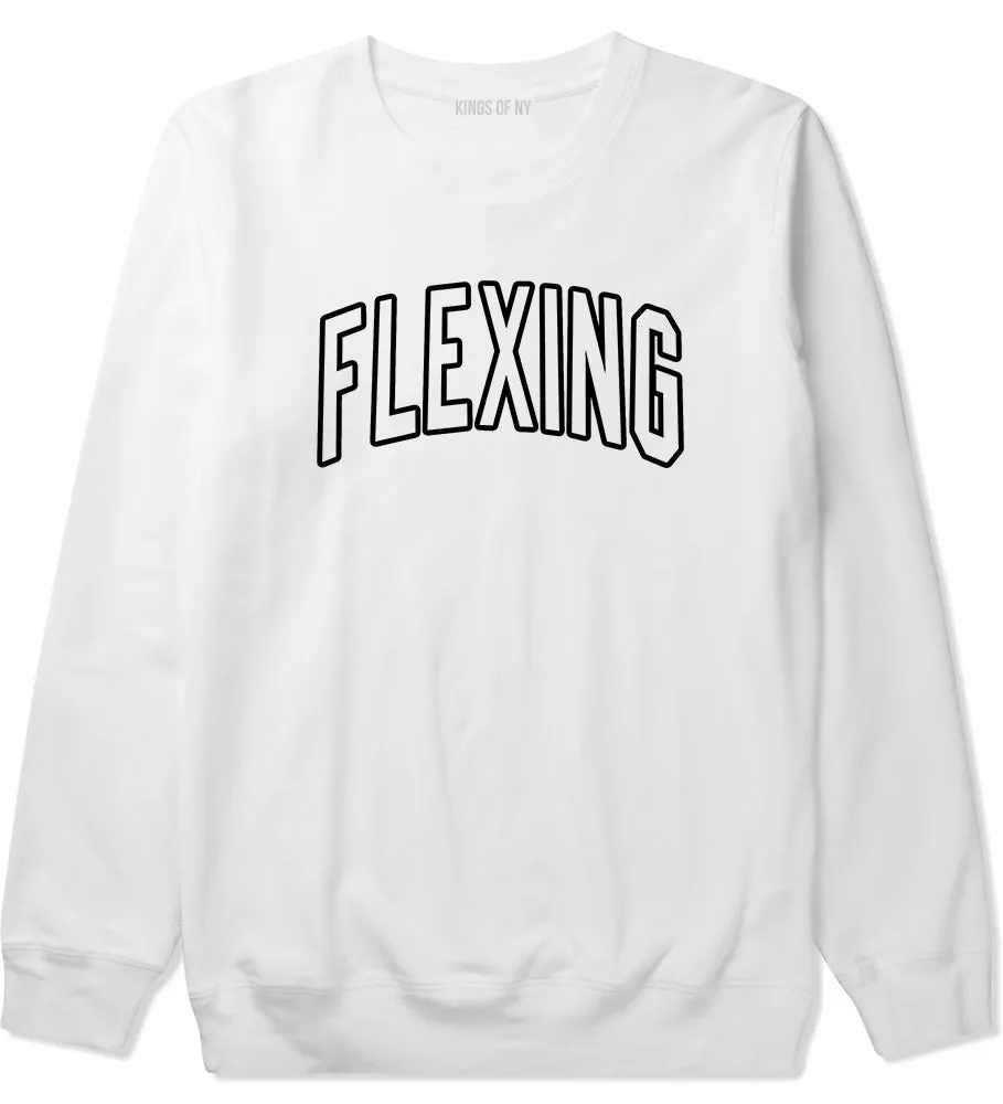 Flexing Outline Mens Crewneck Sweatshirt