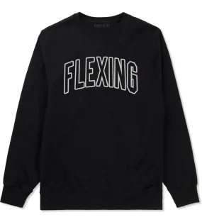 Flexing Outline Mens Crewneck Sweatshirt