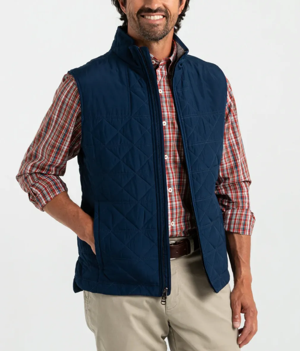 Fremont Perf Quilted Vest Slate Blue