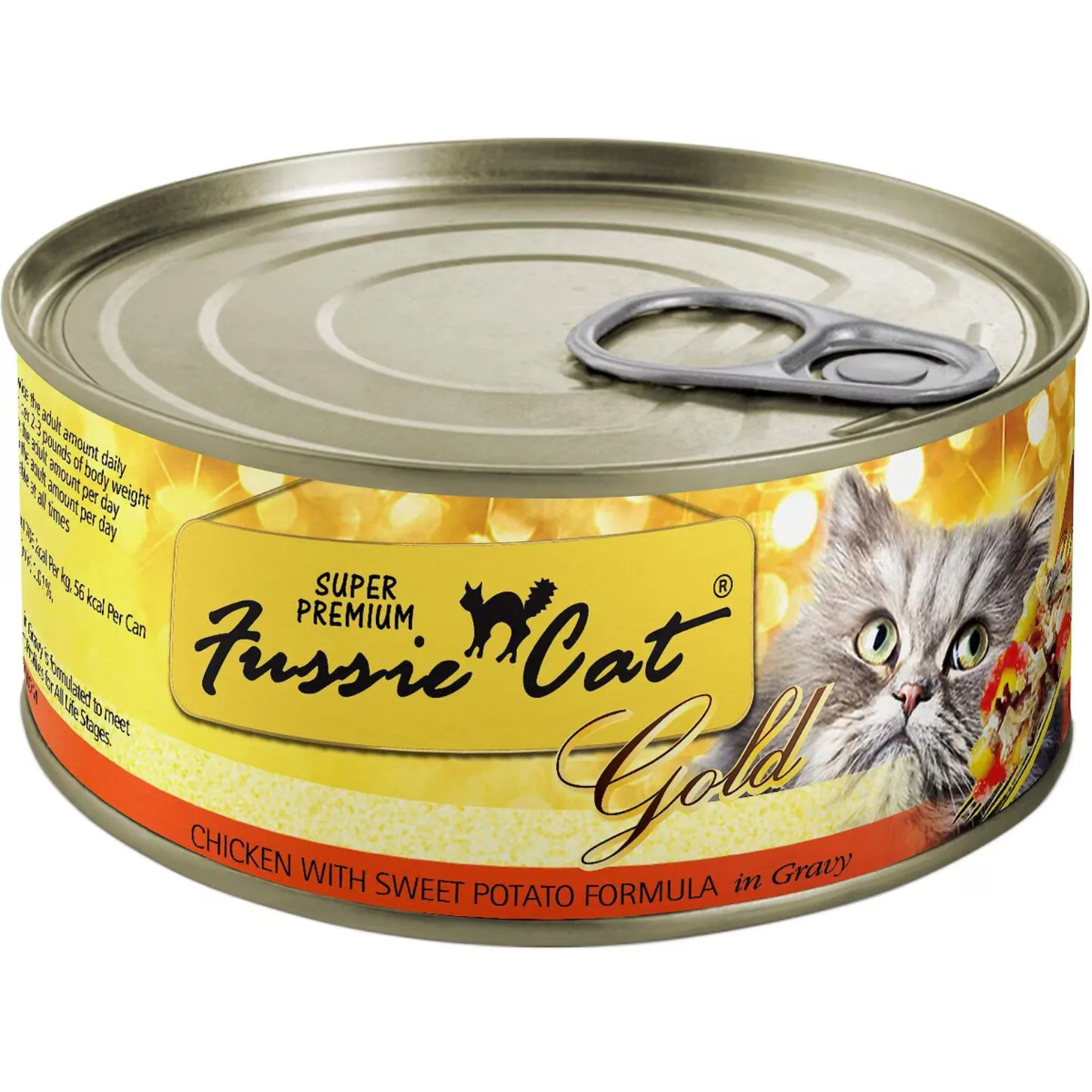 Fussie Cat Super Premium Chicken & Sweet Potato Formula in Gravy Canned Cat Food, 2.82-oz