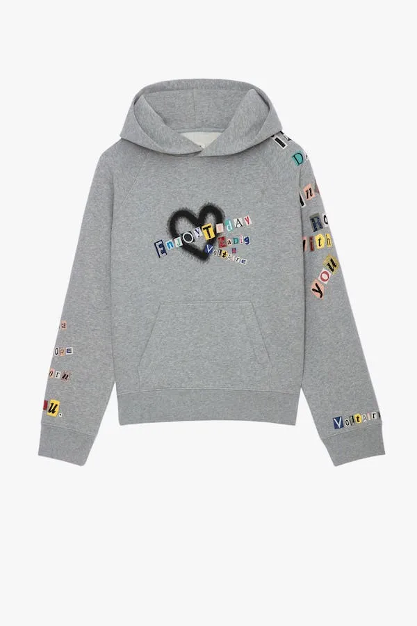 Georgy Multicusto Heart Sweatshirt - Gris Chine