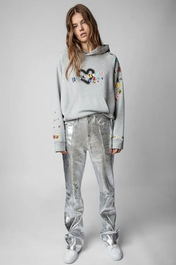 Georgy Multicusto Heart Sweatshirt - Gris Chine