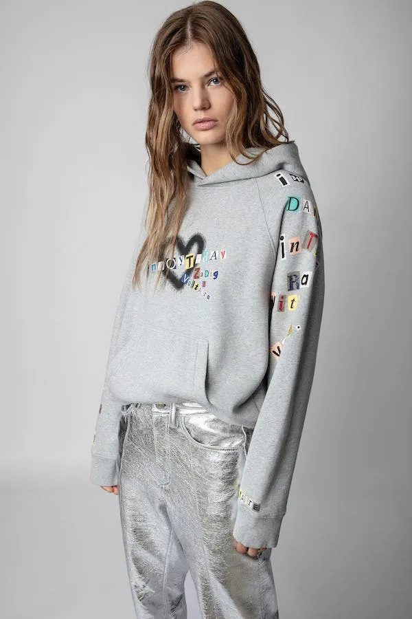 Georgy Multicusto Heart Sweatshirt - Gris Chine