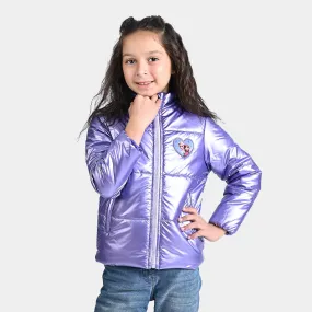 Girls Mix taffeta Quilted Jacket Elsa & Enna-Purple