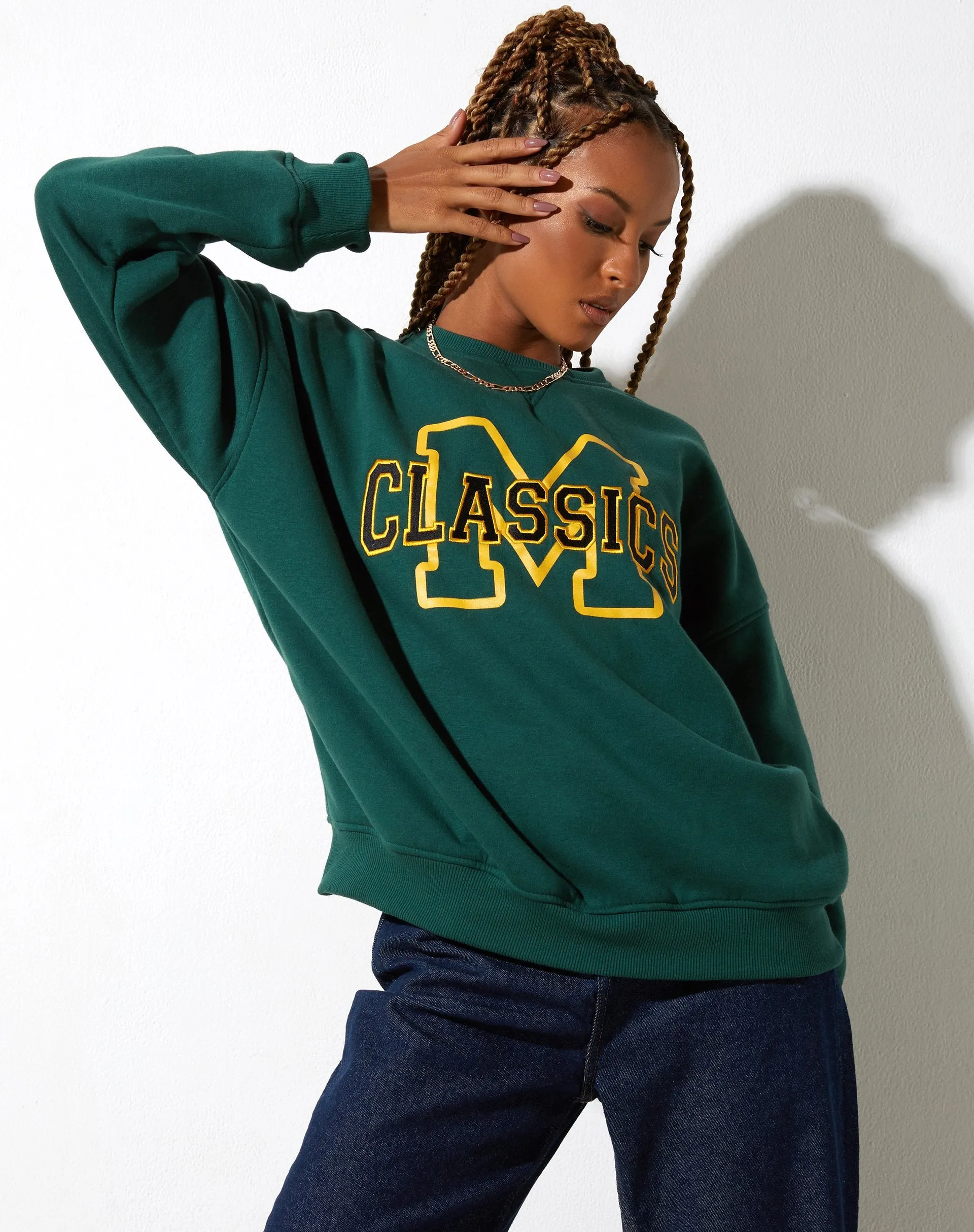 Glan Sweatshirt in Forest Green M Classics