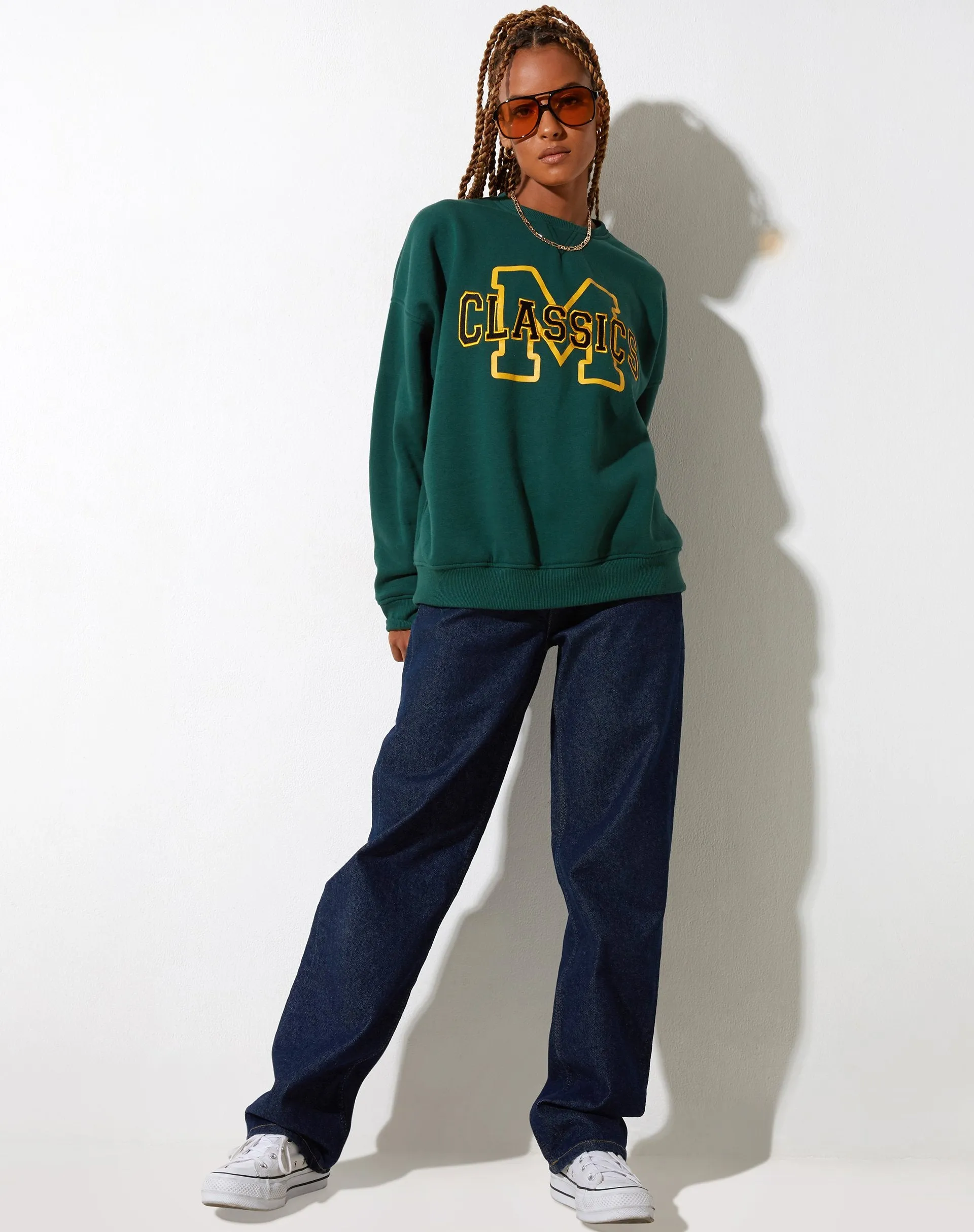 Glan Sweatshirt in Forest Green M Classics