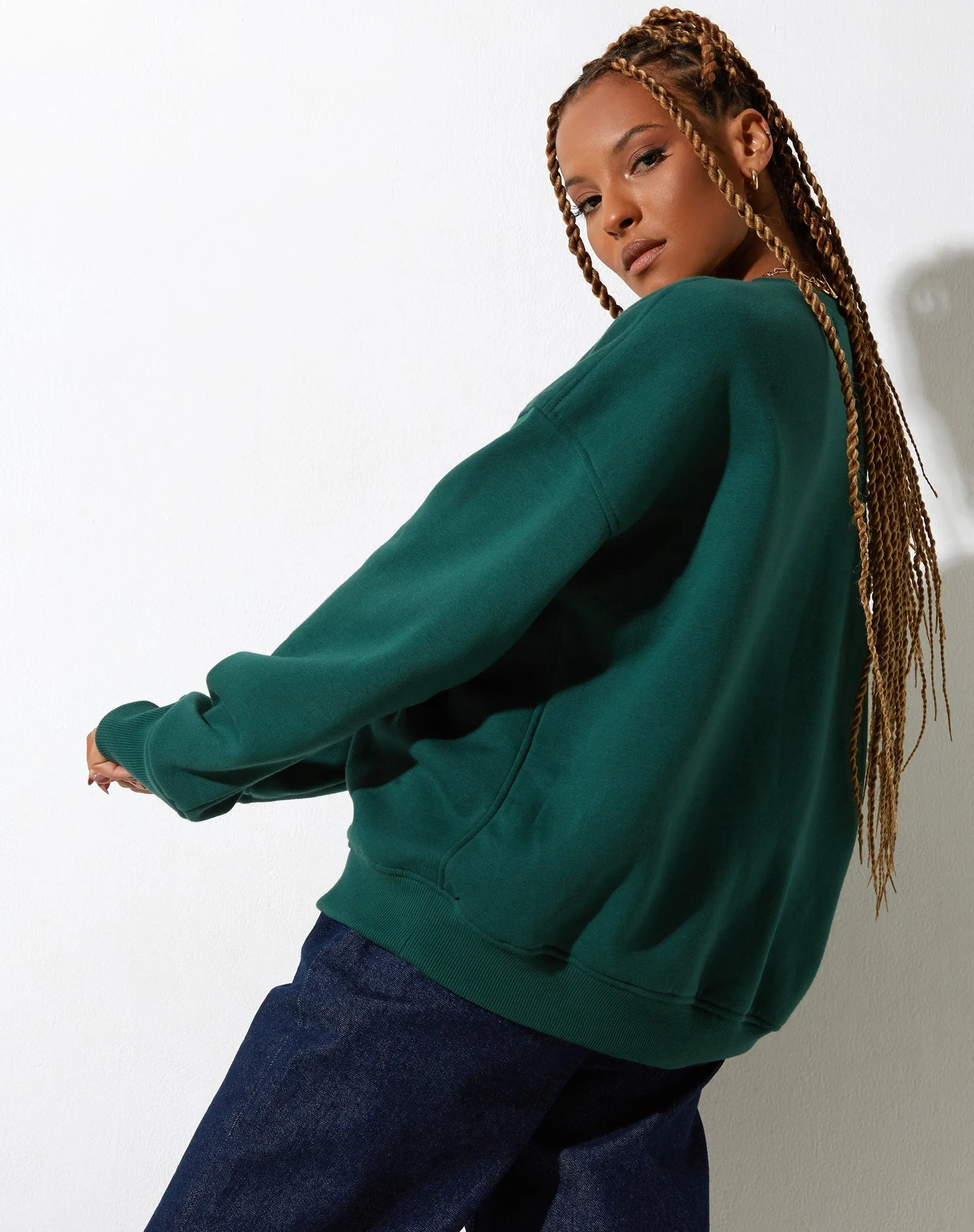 Glan Sweatshirt in Forest Green M Classics