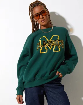 Glan Sweatshirt in Forest Green M Classics