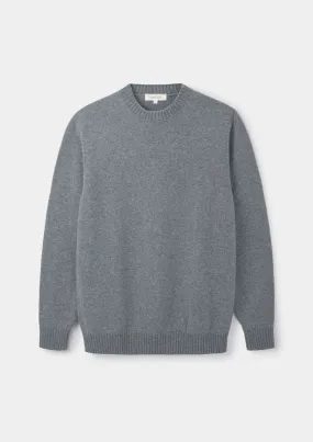 Grey Lambswool Crew Neck Jumper