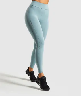 Gymshark Laser Cut Tights - Turquoise