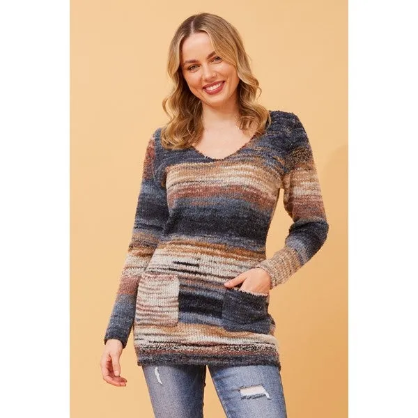 HARLEM ABSTRACT PRINT KNIT JUMPER