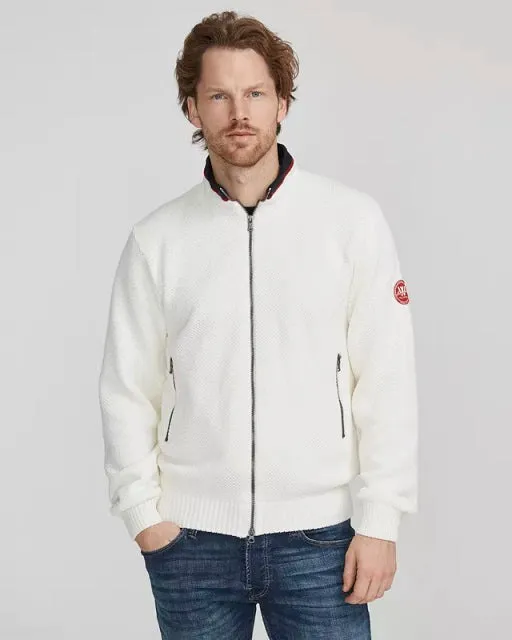 Holebrook Mens Axel Full zip Off white