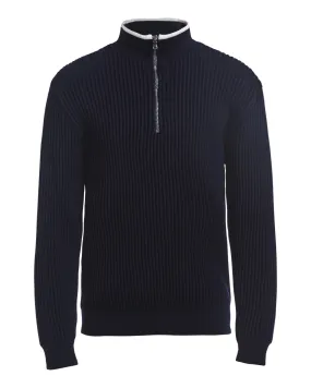 Holebrook Mens Zipper Wool WP Sweater Navy