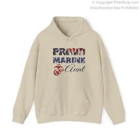 Hoodie Proud Marine Aunt (Your Choice of Colors)