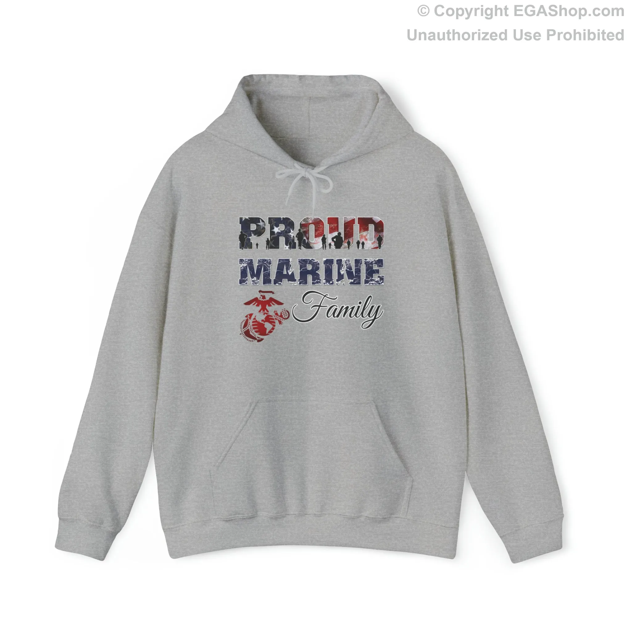 Hoodie Proud Marine Family (Your Choice of Colors)