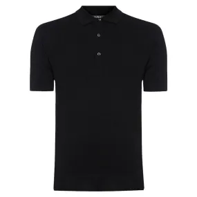 James Bond Black Cashmere/Silk Polo Shirt -  Goldfinger Edition - By N.Peal