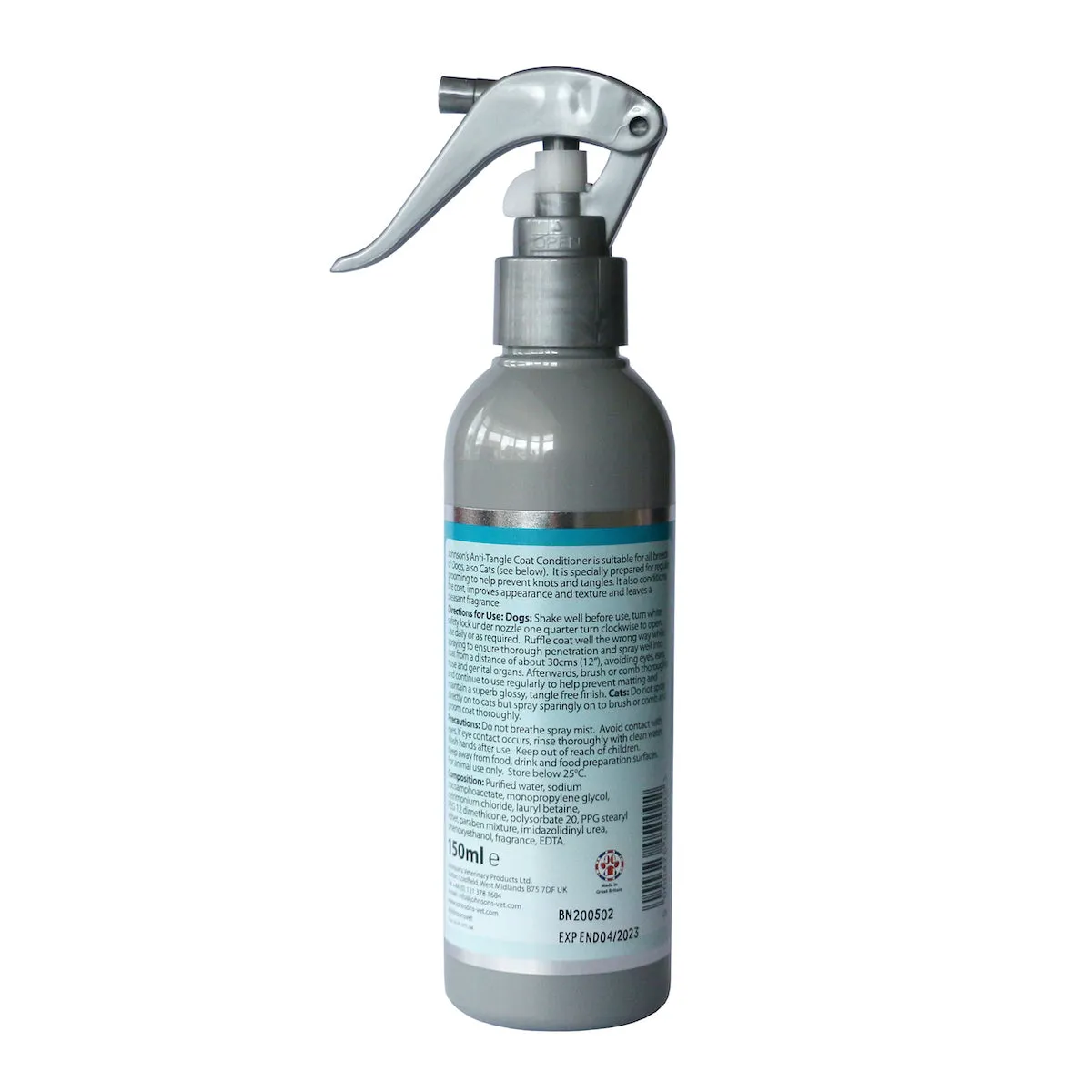 Johnson's Veterinary | Anti-Tangle Dog Coat Grooming Conditioning Spray -150ml