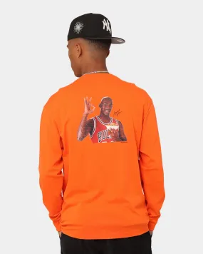 Jordan Flight MVP Statement 85 Crewneck Rush Orange/White