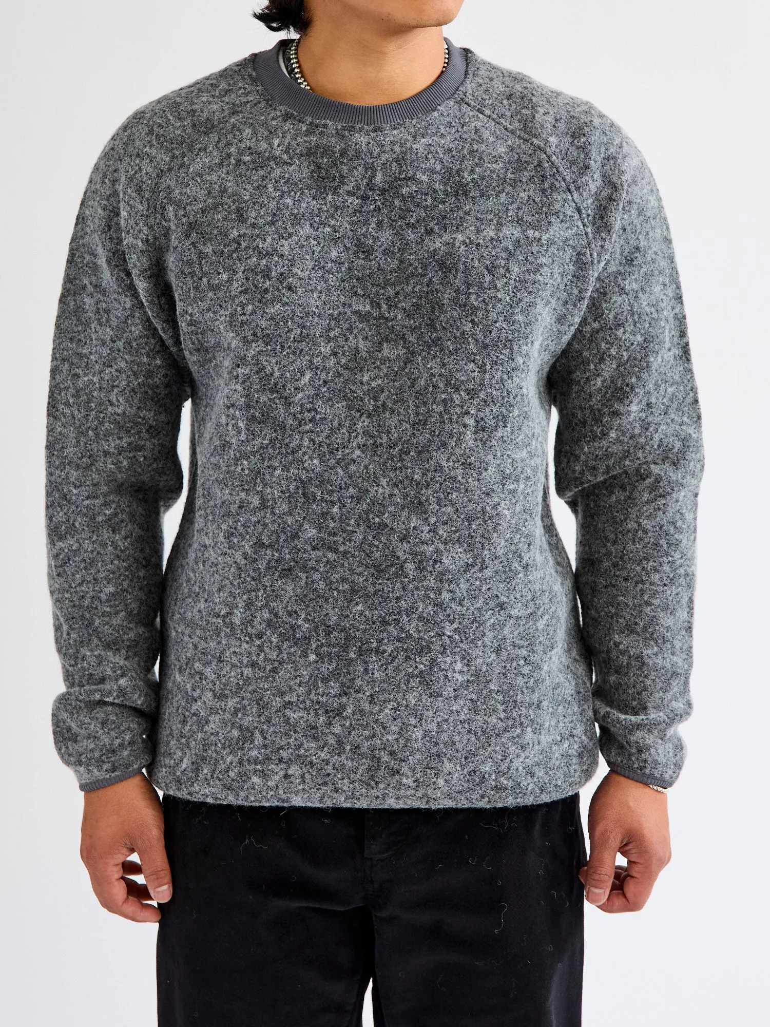 Junction Sweat Jumper in Grey Wool