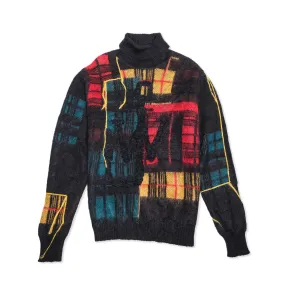 JW ANDERSON Patchwork Turtleneck - Black/Multi