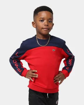 Lacoste Kids' Logo Graphic Sweatshirt Infrared/Navy