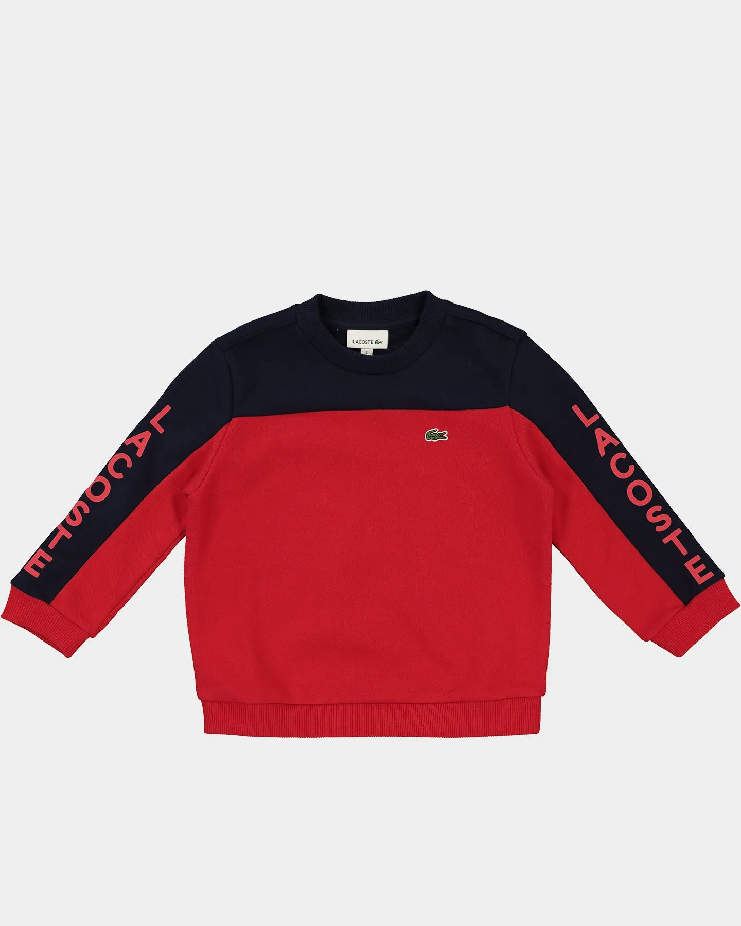 Lacoste Kids' Logo Graphic Sweatshirt Infrared/Navy