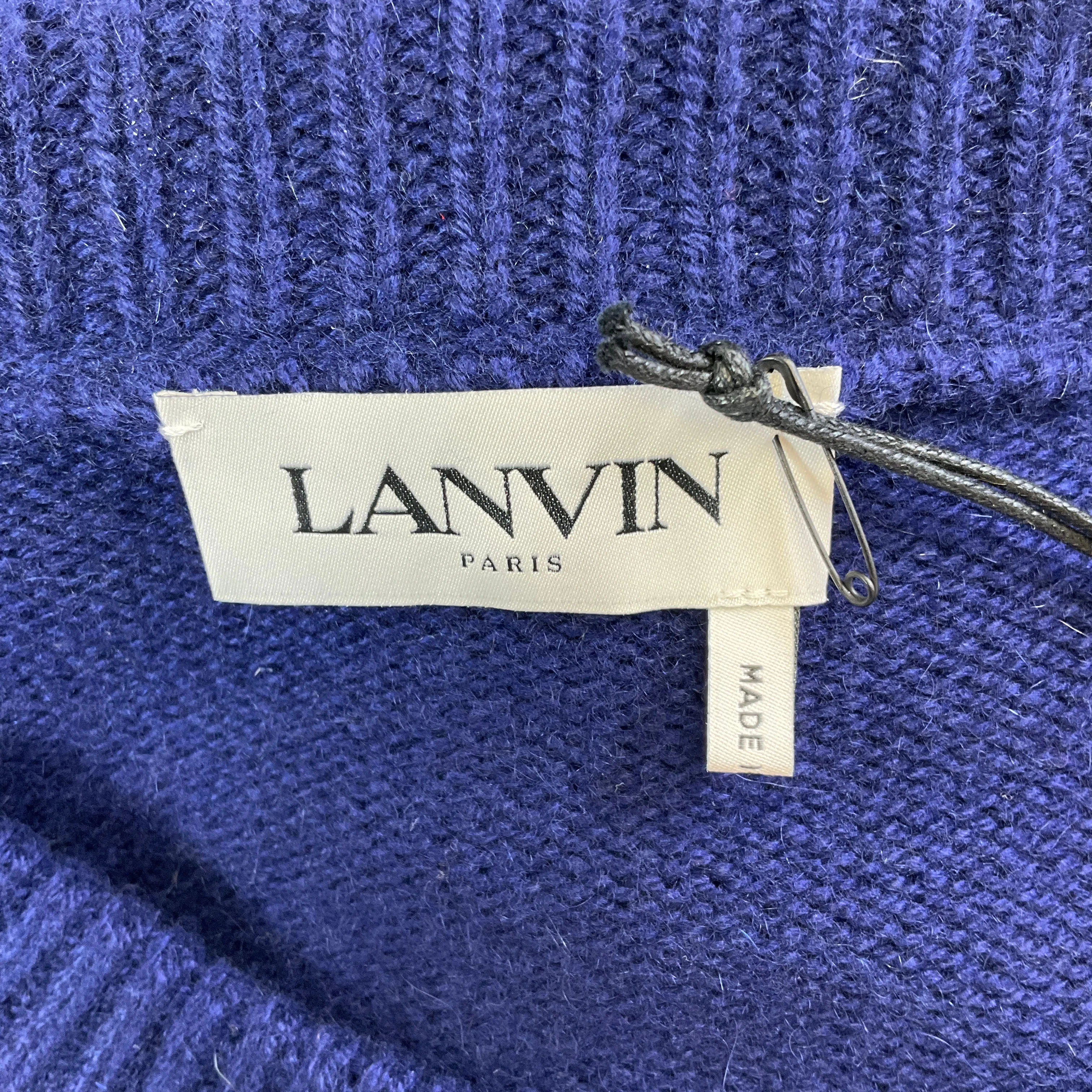 Lanvin Majorelle Blue Crewneck Cashmere Jumper