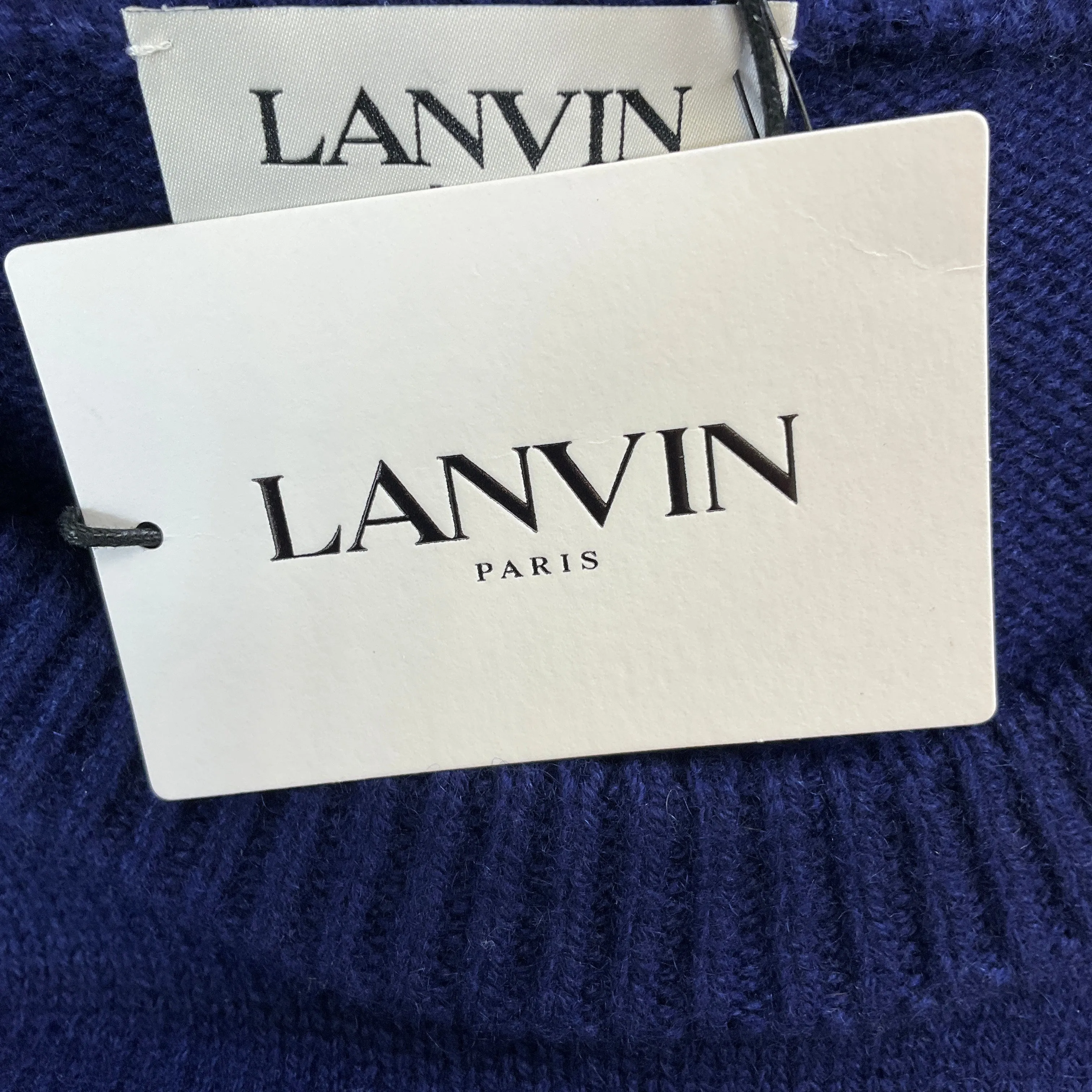 Lanvin Majorelle Blue Crewneck Cashmere Jumper