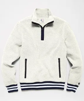 Lightweight Polartec Half Zip in Ivory