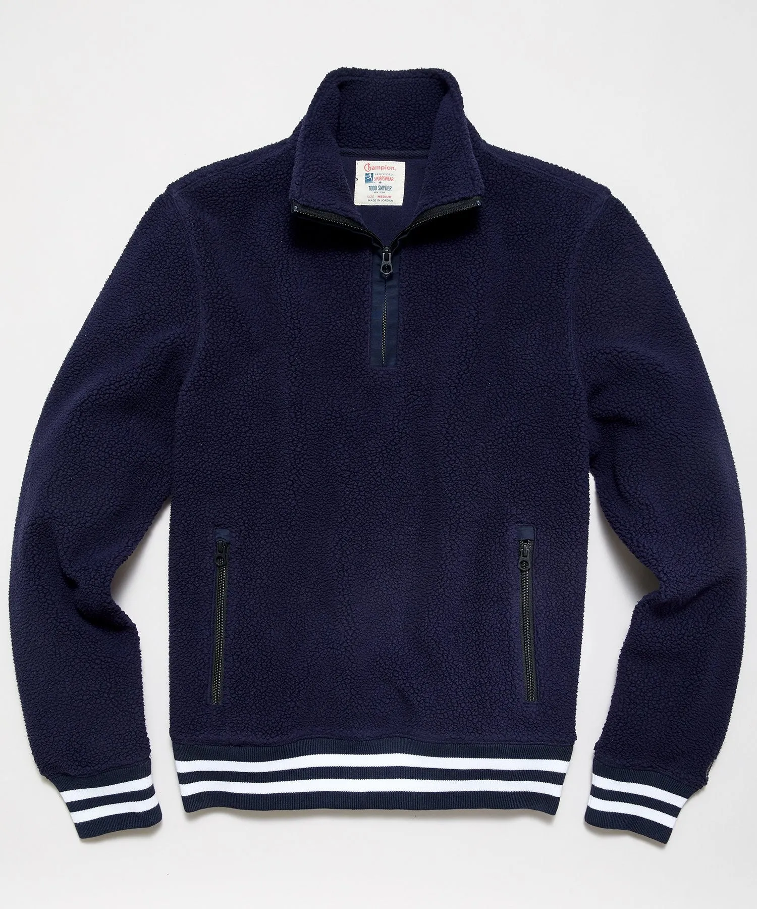 Lightweight Polartec Half Zip in Navy