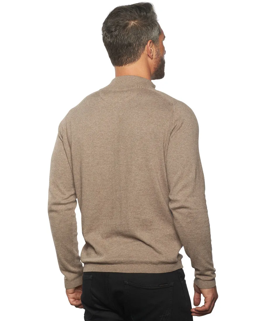 Luka Quarter-Zip Cotton & Cashmere FITTED Sweater