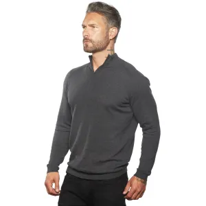 Luka Quarter-Zip Cotton & Cashmere FITTED Sweater