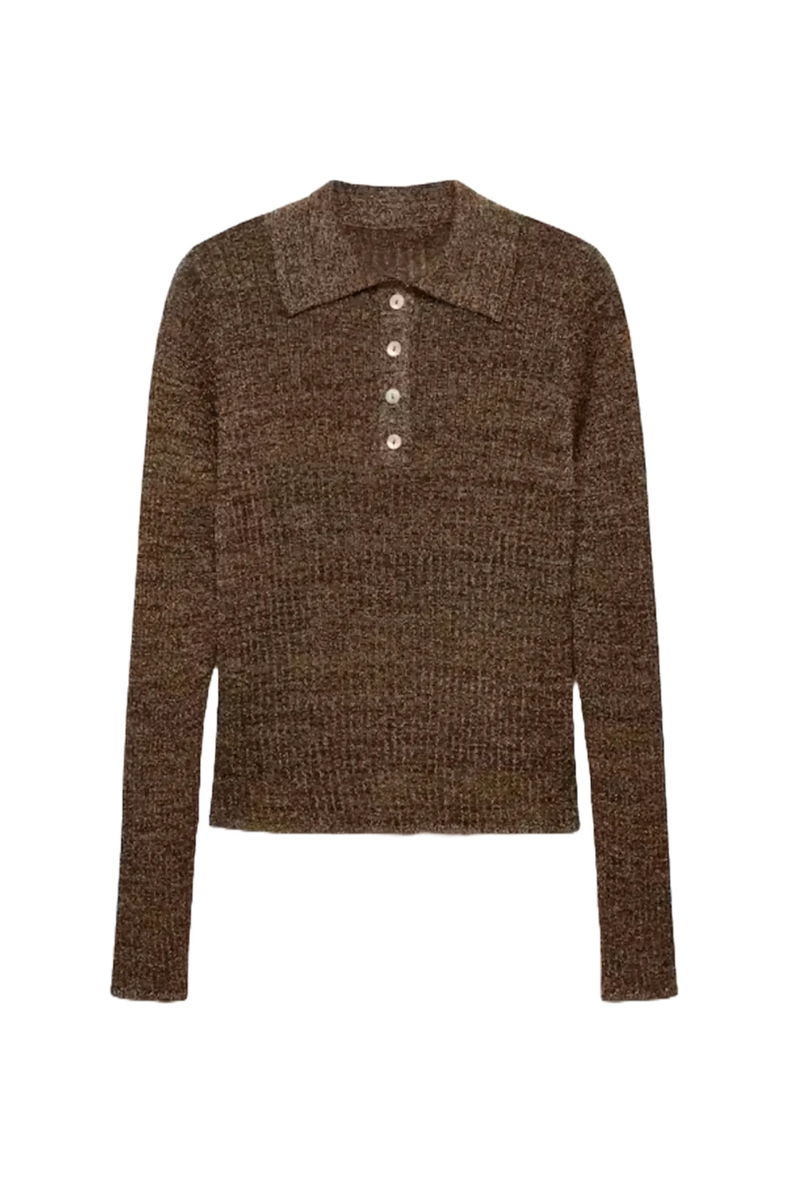 Lurex Polo Neck Sweater