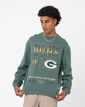 Majestic Athletic Green Bay Packers Arch Rise Crew Sweatshirt Dark Cedar