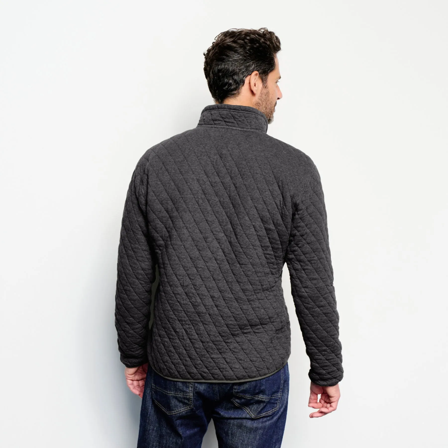 MEN'S OUTDOOR QUILTED SNAP SWEATSHIRT