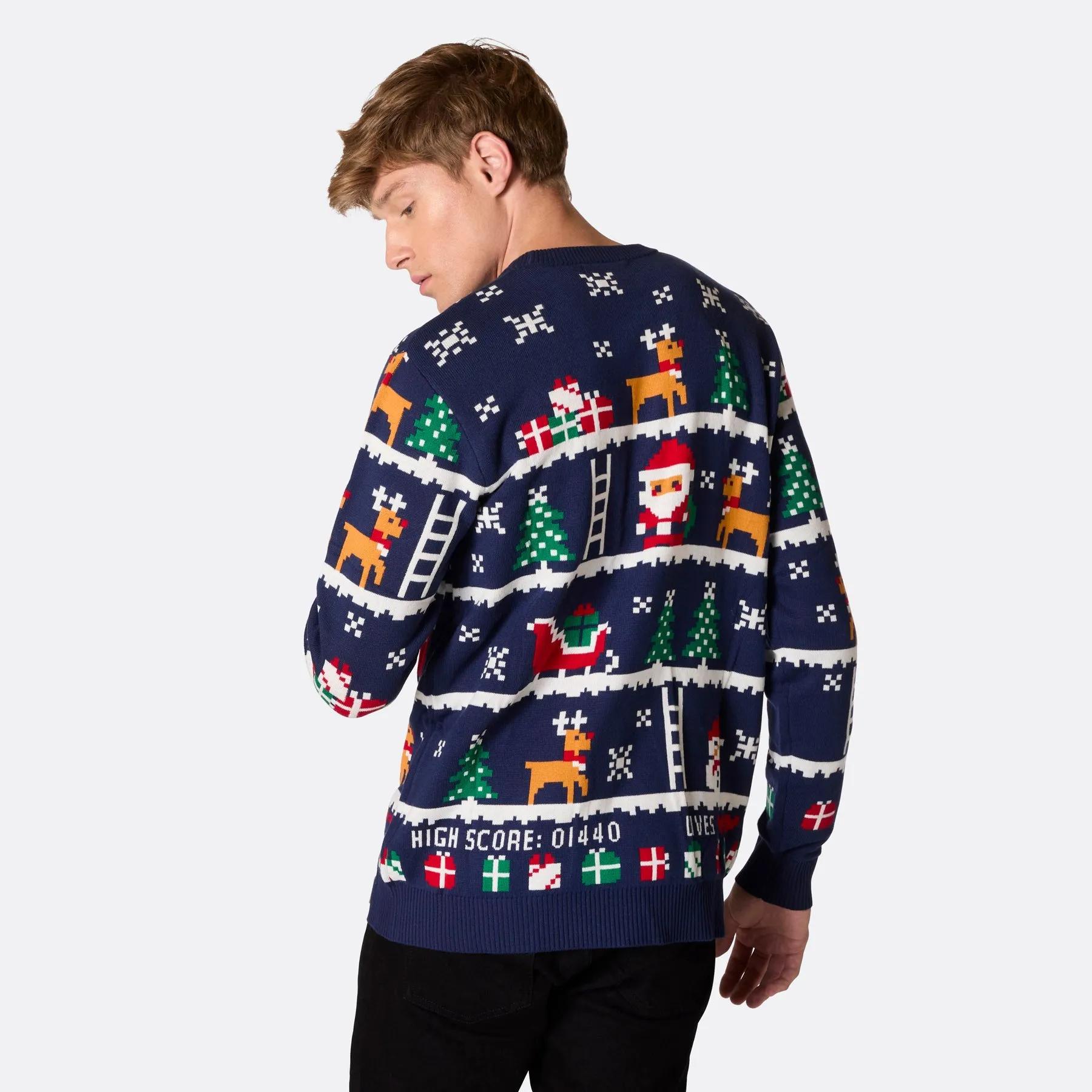 Men's Retro Video Game Christmas Jumper