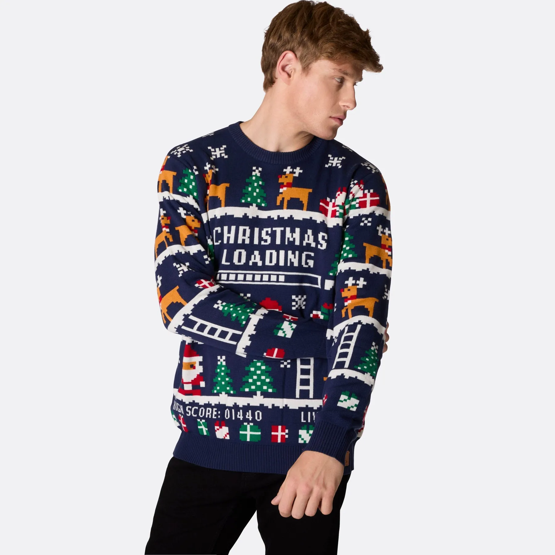 Men's Retro Video Game Christmas Jumper