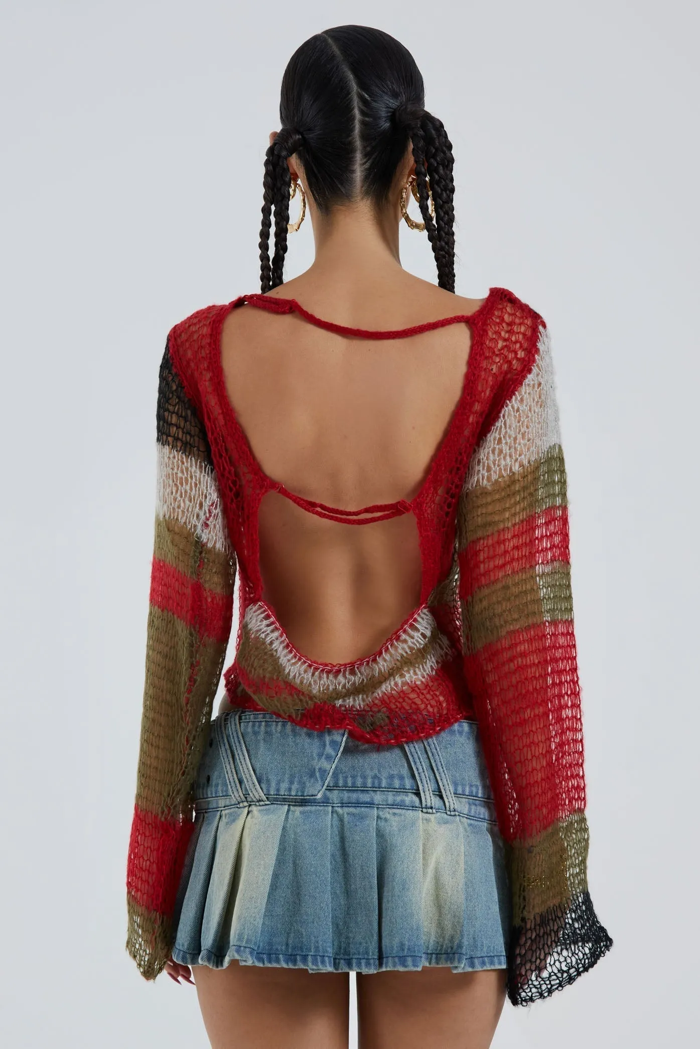 Mercer Backless Shredded Knit