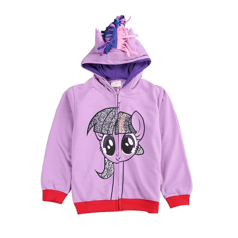 My Little Pony Cartoon Zipper Hoodie Sweatshirt Coat Jacket