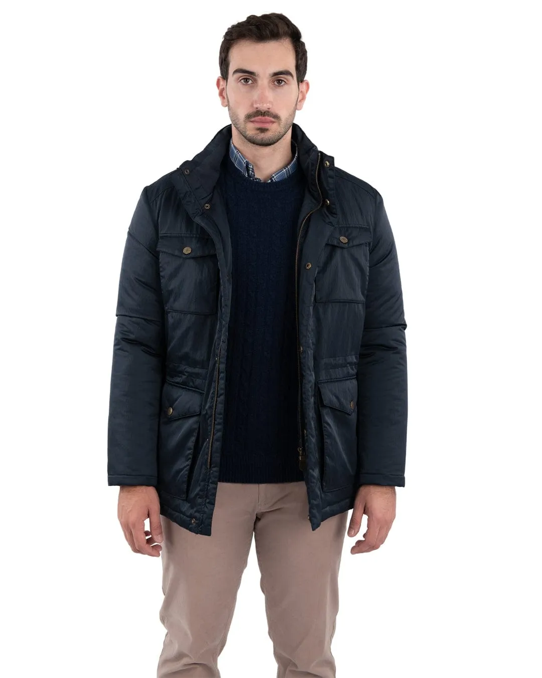 Navy Four Pocket Field Jacket