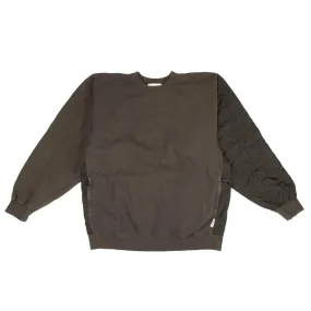 NEW AMBUSH Brown Mix Quilted Crewneck Sweatshirt Size 2 $860