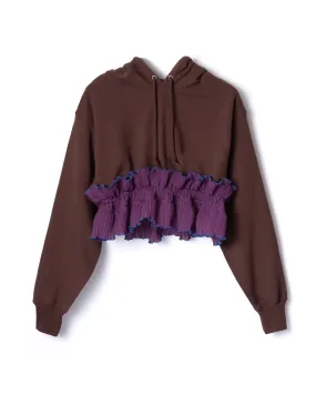 NON TOKYO / PLEATS FRILL SHORT PARKA (BROWN)