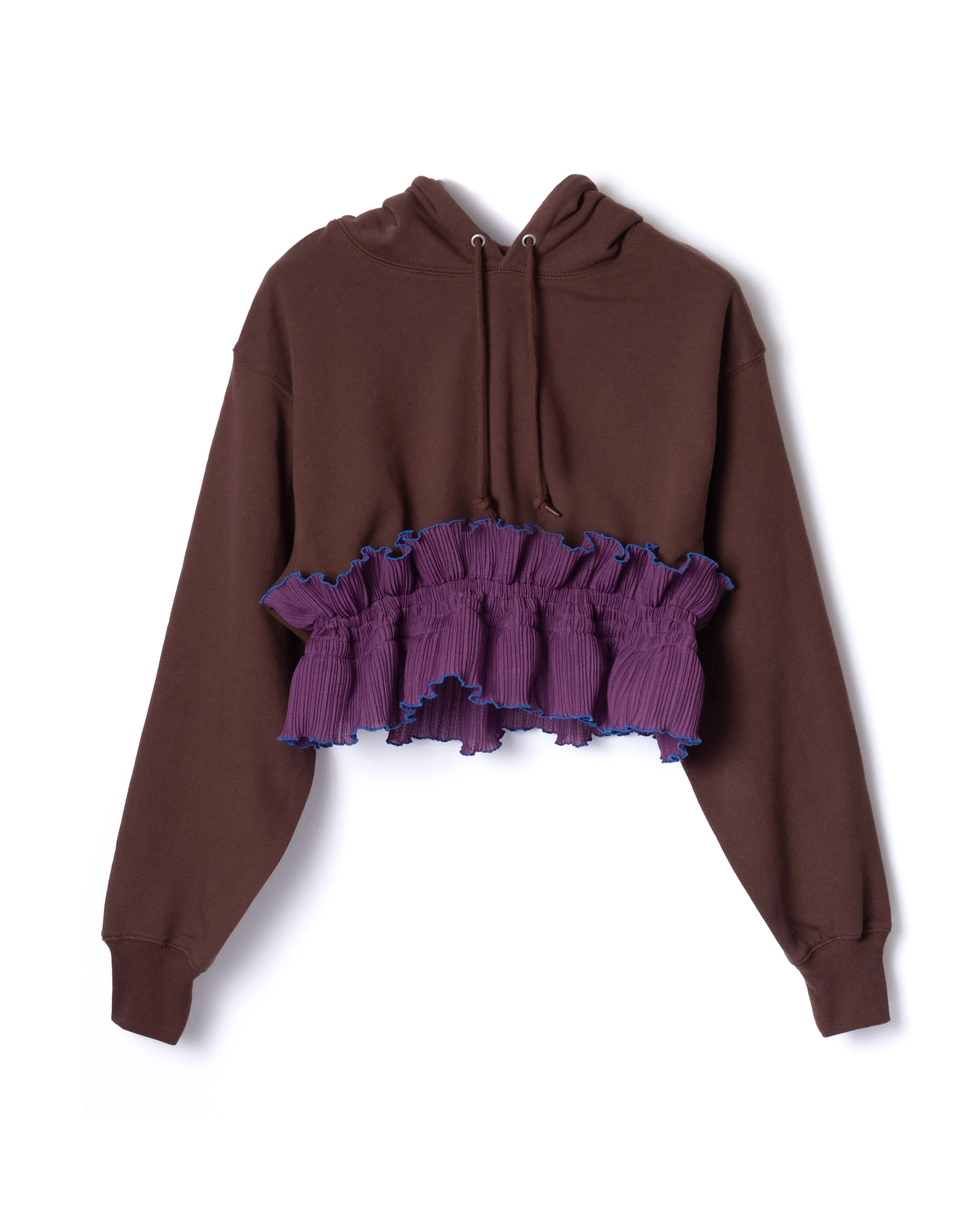 NON TOKYO / PLEATS FRILL SHORT PARKA (BROWN)