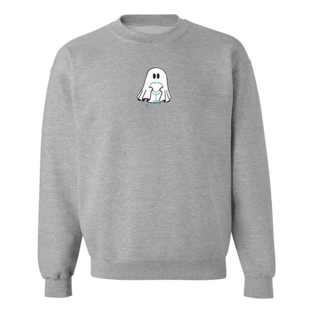 'Nurse Ghost' Embroidered Crewneck Sweatshirt