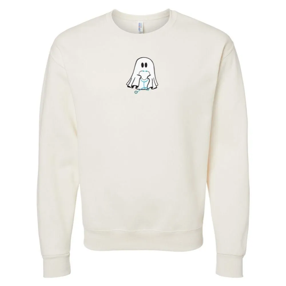 'Nurse Ghost' Embroidered Crewneck Sweatshirt