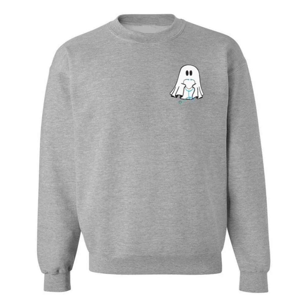 'Nurse Ghost' Embroidered Crewneck Sweatshirt