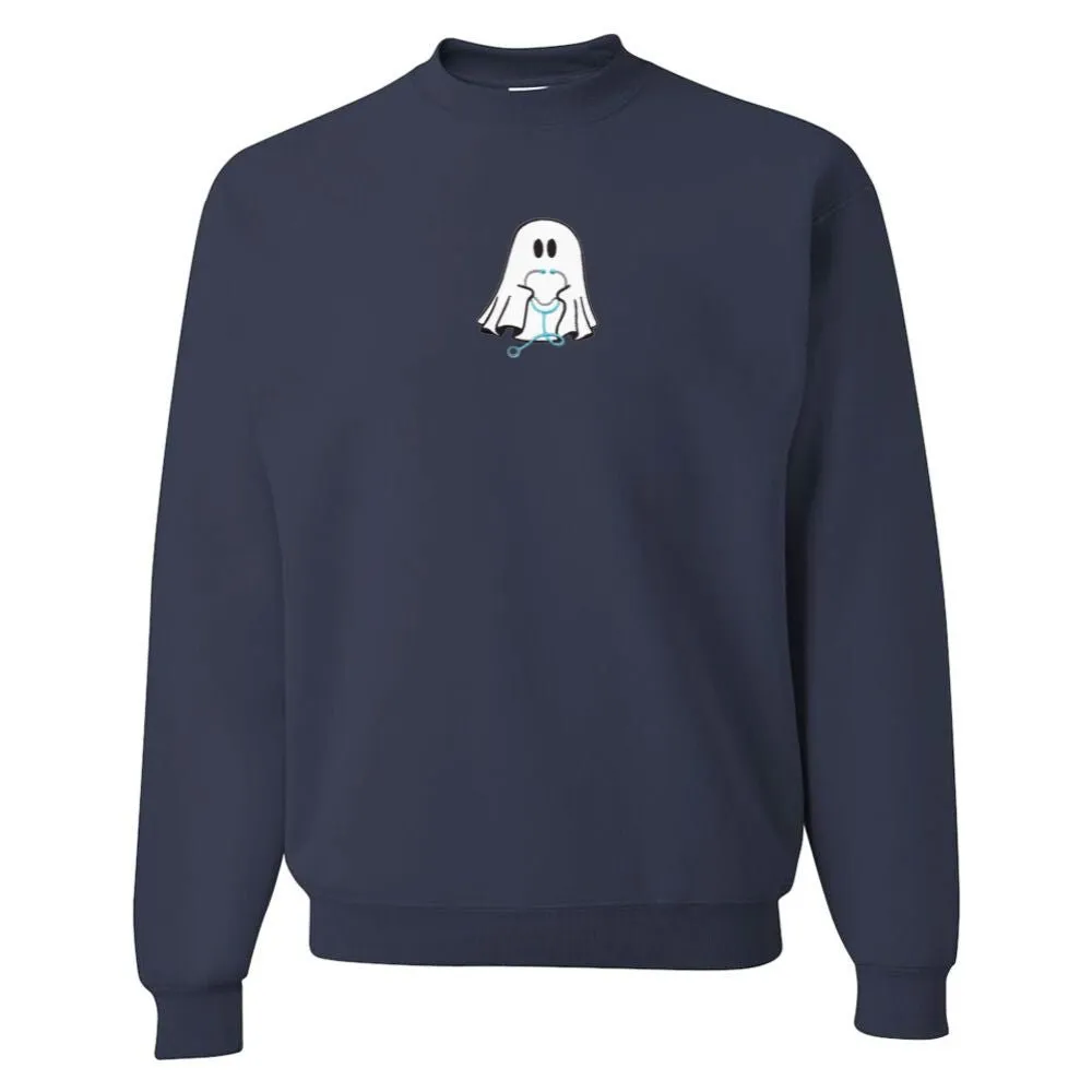 'Nurse Ghost' Embroidered Crewneck Sweatshirt