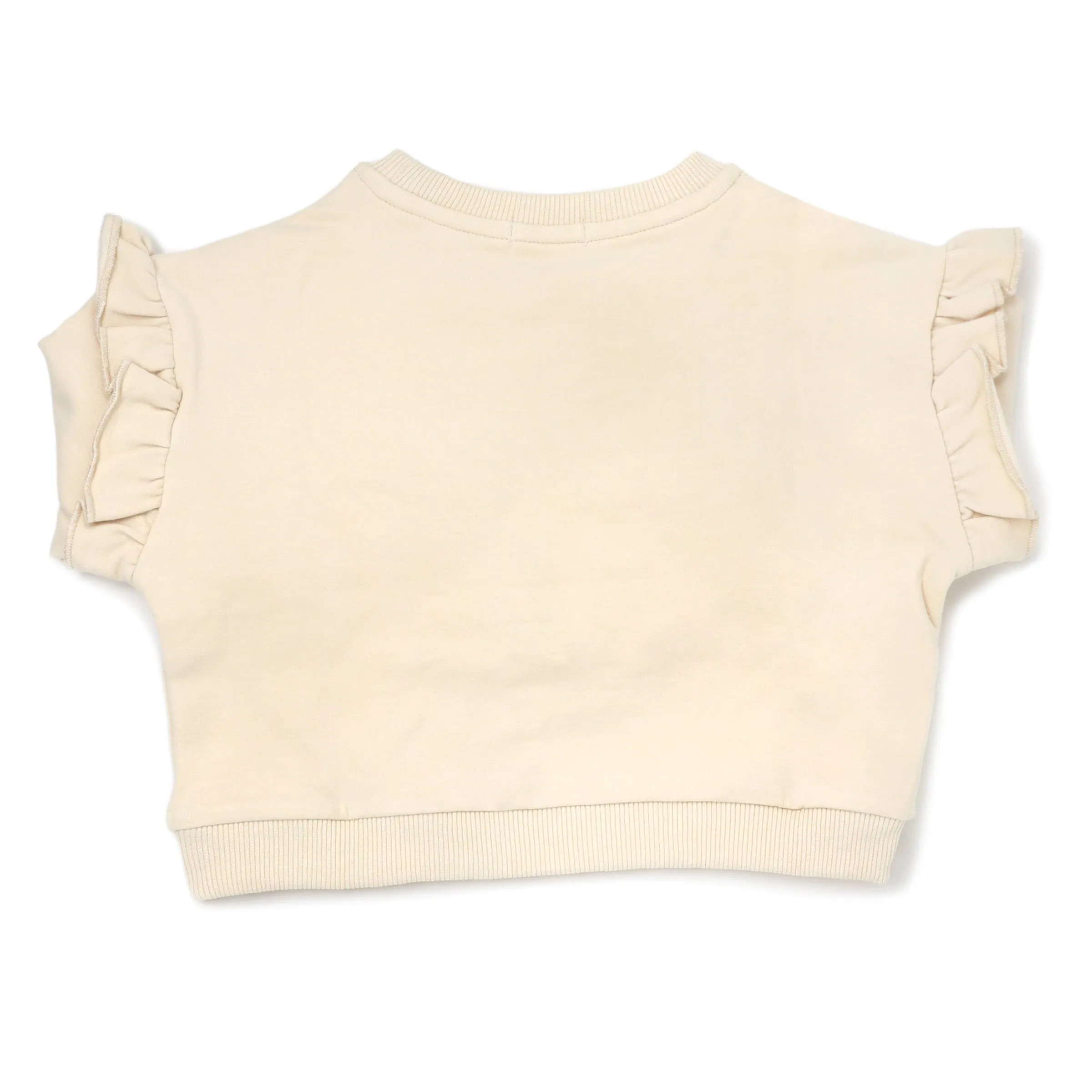 oh baby! Millie Slouch Sweatshirt with Quilted Bird Applique - Vanilla