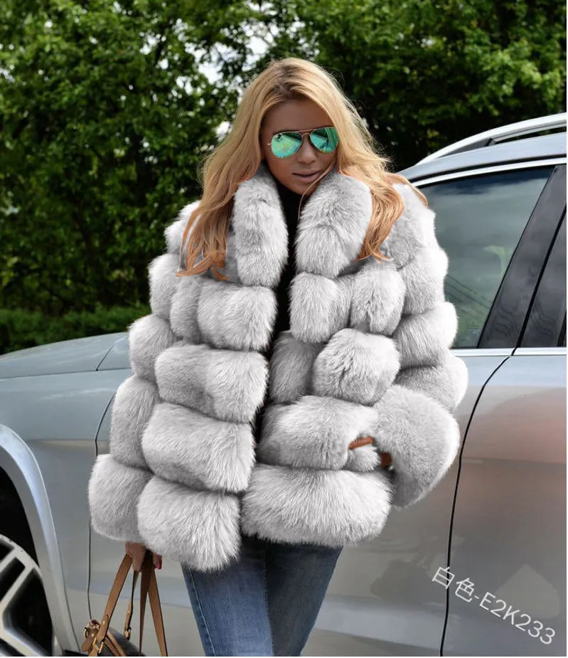 OM Bubble Faux Fur Coat